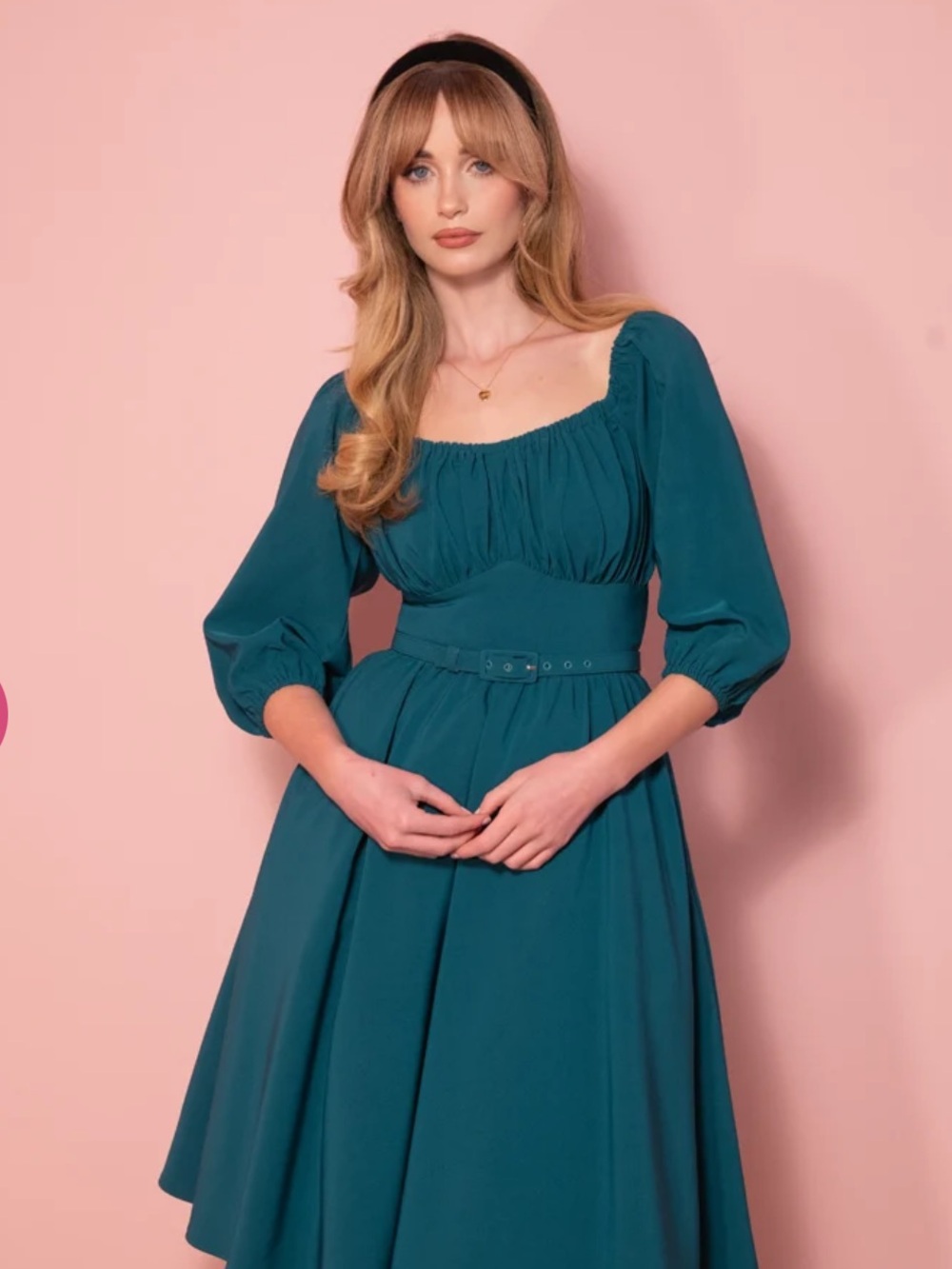 Vixen by Micheline Pitt Teal Vacation Dress